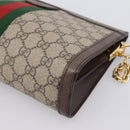 GUCCI GG Supreme Web Sherry Line Chain Shoulder Bag PVC 503877 Auth ka6065A-12