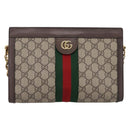 GUCCI GG Supreme Web Sherry Line Chain Shoulder Bag PVC 503877 Auth ka6065A-2