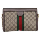 GUCCI GG Supreme Web Sherry Line Chain Shoulder Bag PVC 503877 Auth ka6065A-3