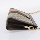GUCCI GG Supreme Web Sherry Line Chain Shoulder Bag PVC 503877 Auth ka6065A-5