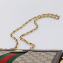 GUCCI GG Supreme Web Sherry Line Chain Shoulder Bag PVC 503877 Auth ka6065A-8
