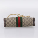 GUCCI GG Supreme Web Sherry Line Chain Shoulder Bag PVC 503877 Auth ka6065A-9