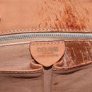 CELINE Macadam Chain Shoulder Bag PVC Leather Brown Gold Auth ka6066-12