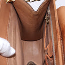 CELINE Macadam Chain Shoulder Bag PVC Leather Brown Gold Auth ka6066-23