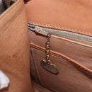 CELINE Macadam Chain Shoulder Bag PVC Leather Brown Gold Auth ka6066-24