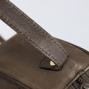 Salvatore Ferragamo Vala Shoulder Bag Suede Brown Gold Tone Auth ka6067-10