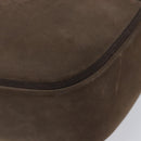 Salvatore Ferragamo Vala Shoulder Bag Suede Brown Gold Tone Auth ka6067-12