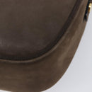 Salvatore Ferragamo Vala Shoulder Bag Suede Brown Gold Tone Auth ka6067-14
