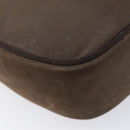 Salvatore Ferragamo Vala Shoulder Bag Suede Brown Gold Tone Auth ka6067-15