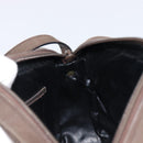 Salvatore Ferragamo Vala Shoulder Bag Suede Brown Gold Tone Auth ka6067-20