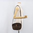 Salvatore Ferragamo Vala Shoulder Bag Suede Brown Gold Tone Auth ka6067-24