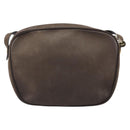 Salvatore Ferragamo Vala Shoulder Bag Suede Brown Gold Tone Auth ka6067-3