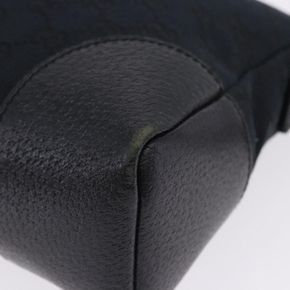 GUCCI GG Canvas Shoulder Bag Black Silver 114273 Auth ka6068