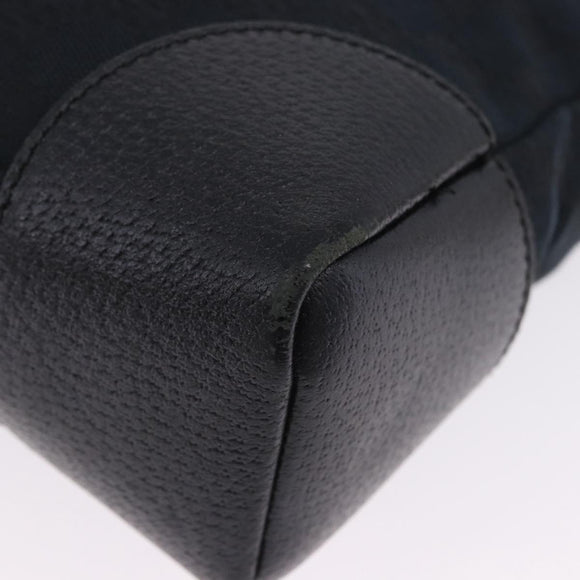 GUCCI GG Canvas Shoulder Bag Black Silver 114273 Auth ka6068