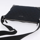 GUCCI GG Canvas Shoulder Bag Black Silver 114273 Auth ka6068-6