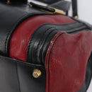 Chloe Alice Hand Bag Leather 2way Red Gold Tone Auth ka6070-13