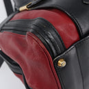 Chloe Alice Hand Bag Leather 2way Red Gold Tone Auth ka6070-14