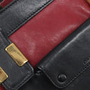 Chloe Alice Hand Bag Leather 2way Red Gold Tone Auth ka6070-17