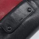 Chloe Alice Hand Bag Leather 2way Red Gold Tone Auth ka6070-18