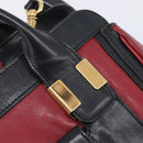 Chloe Alice Hand Bag Leather 2way Red Gold Tone Auth ka6070-19