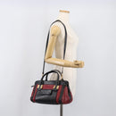 Chloe Alice Hand Bag Leather 2way Red Gold Tone Auth ka6070-28