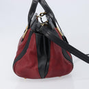 Chloe Alice Hand Bag Leather 2way Red Gold Tone Auth ka6070-5