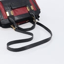 Chloe Alice Hand Bag Leather 2way Red Gold Tone Auth ka6070-9