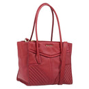 Miu Miu Tote Bag Leather 2way Red Gold Tone Auth ka6072A-1