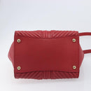 Miu Miu Tote Bag Leather 2way Red Gold Tone Auth ka6072A-12