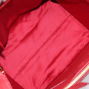 Miu Miu Tote Bag Leather 2way Red Gold Tone Auth ka6072A-19