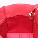 Miu Miu Tote Bag Leather 2way Red Gold Tone Auth ka6072A-20