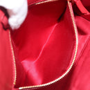 Miu Miu Tote Bag Leather 2way Red Gold Tone Auth ka6072A-23