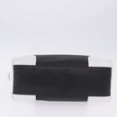 LOEWE Anagram Hand Bag PVC Leather Black White Auth ka6073-5