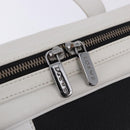 LOEWE Anagram Hand Bag PVC Leather Black White Auth ka6073-17