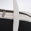 LOEWE Anagram Hand Bag PVC Leather Black White Auth ka6073-18