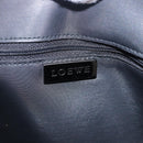LOEWE Anagram Hand Bag PVC Leather Black White Auth ka6073-19