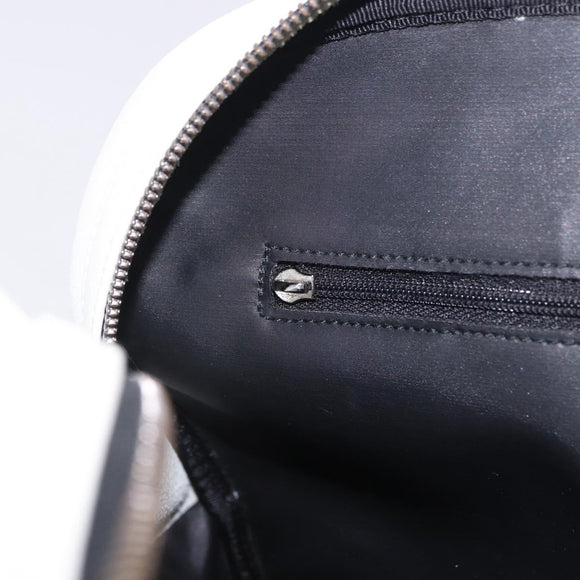 LOEWE Anagram Hand Bag PVC Leather Black White Auth ka6073