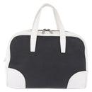 LOEWE Anagram Hand Bag PVC Leather Black White Auth ka6073-2