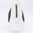 LOEWE Anagram Hand Bag PVC Leather Black White Auth ka6073-3