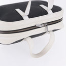 LOEWE Anagram Hand Bag PVC Leather Black White Auth ka6073-6