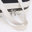 LOEWE Anagram Hand Bag PVC Leather Black White Auth ka6073-7