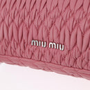 Miu Miu Matelasse Shoulder Bag Leather 2way Pink Silver Auth ka6075M-19