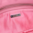 Miu Miu Matelasse Shoulder Bag Leather 2way Pink Silver Auth ka6075M-23