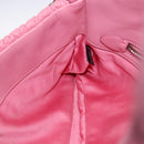Miu Miu Matelasse Shoulder Bag Leather 2way Pink Silver Auth ka6075M-25