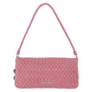 Miu Miu Matelasse Shoulder Bag Leather 2way Pink Silver Auth ka6075M-2