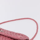 Miu Miu Matelasse Shoulder Bag Leather 2way Pink Silver Auth ka6075M-14