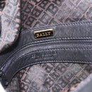 BALLY Shoulder Bag Leather Black Gold Tone Auth ka6077A-11