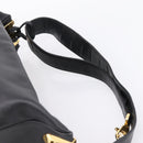 BALLY Shoulder Bag Leather Black Gold Tone Auth ka6077A-8