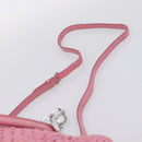 Miu Miu Matelasse Hand Bag Leather Pink Silver Auth ka6078A-12