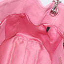 Miu Miu Matelasse Hand Bag Leather Pink Silver Auth ka6078A-22